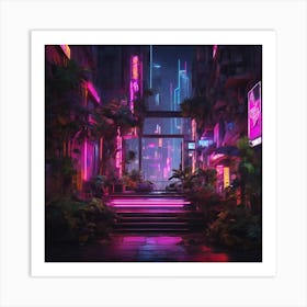 Neon City 1 Art Print