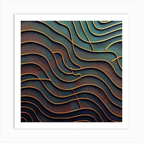 patterns resembling circuitry, representing the intersection of technology and nature 8 Art Print