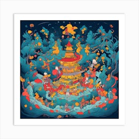 Chinese Pagoda Art Print