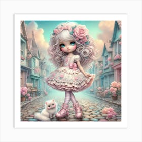 Little Girl In Pink Art Print