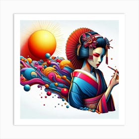 Japan Geisha Visual 132 Art Print