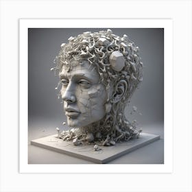 Head Of A Man illusion Art Print