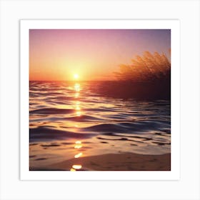 Sunset In The Sea Art Print