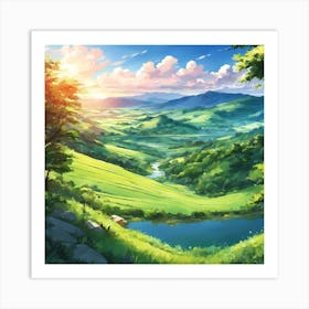 Landscape Painting 18 Art Print