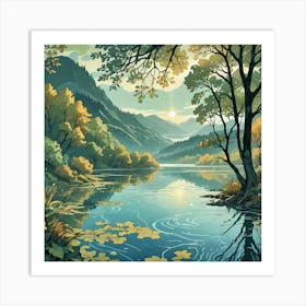 Lake Reflections Art Print