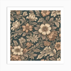 Floral Wallpaper 13 Art Print