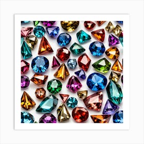 Colorful Gems 2 Art Print