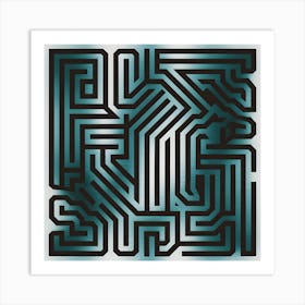 Geometric Maze Art Print