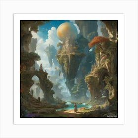 Fantasy Landscape art print paintings Art Print