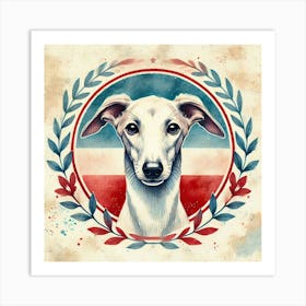 Watercolor Whippet 1 Art Print