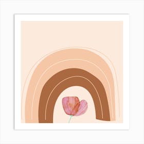 Flower Under Rainbow Art Print