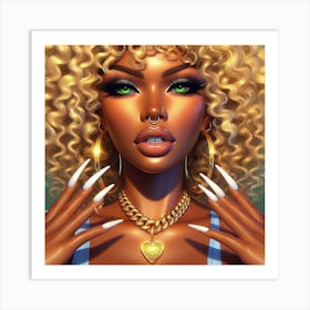 Sexy Black Girl 1 Art Print