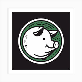 Pig Logo 5 Art Print