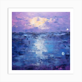 Lilac Reflections: Seawater Serenity Art Print