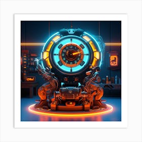 Futuristic Clock 5 Art Print