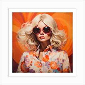 70s Fashion Stylized Women Series 1 Art Print