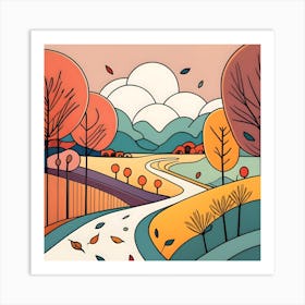 Autumn Landscape 1 Art Print