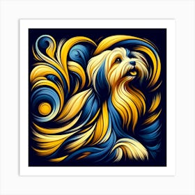 Havanese Dog Breed 02 Art Print