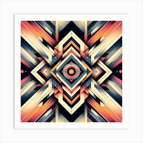 Geometric Abstract Painting 1 Art Print