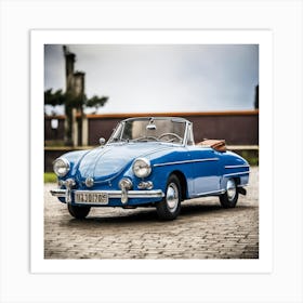 Blue Convertible Art Print