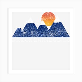 Retro Breckenridge Co Mountain Sunset Art Print