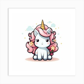 Cute Unicorn 566 Art Print