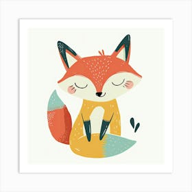 Charming Illustration Fox 3 Art Print