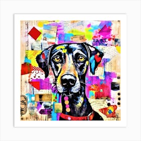 Plum Passion Canine - Pet Material Art Print