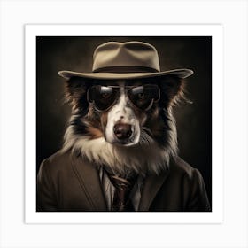 Dog In A Suit 1 Art Print