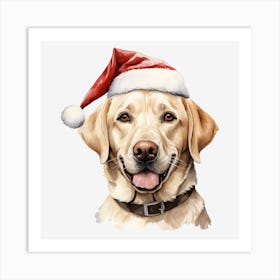 Santa Labrador 4 Art Print