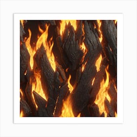 Fire Logs 2 Art Print