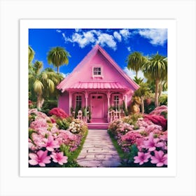 Pink House Art Print