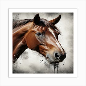 Horse Head Painting Art Print