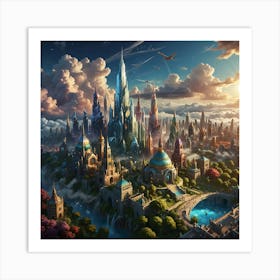 Fantasy City 9 Art Print