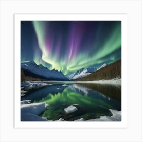 Aurora Borealis paintings art print 1 Art Print