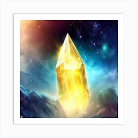 Golden Crystal 3 Art Print
