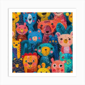 Bears In The Forest Art Print