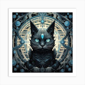 Cat With Blue Eyes Art Print