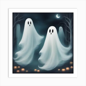 Ghosts In The Woods 3 Art Print