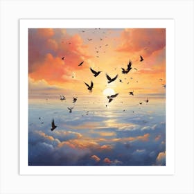 Birds In The Sky Art Print