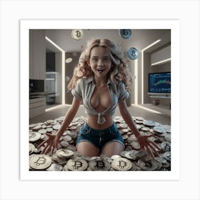 Bitcoin Girl 8 Art Print