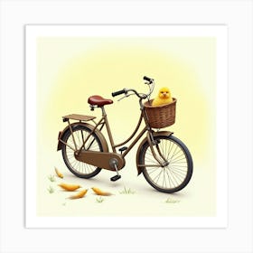 Flux Dev A Vintageinspired Bicycle With A Worn Brown Leather S 1 Art Print