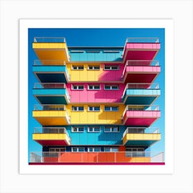 Colorful Apartment Building Art Print