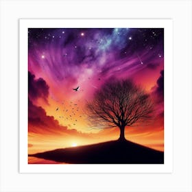 Tree In The Sky 37 Art Print