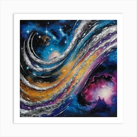 Galaxy Swirls Art Print