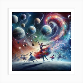 Dancers In Space 2 Art Print