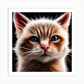 Portrait Of A Cat 12 Art Print