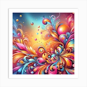 Abstract Floral Painting 5 Art Print