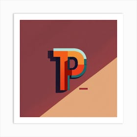 A Lettermark Of Letter P (2) Art Print