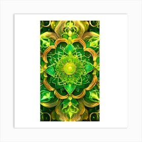 Green Mandala Art Print